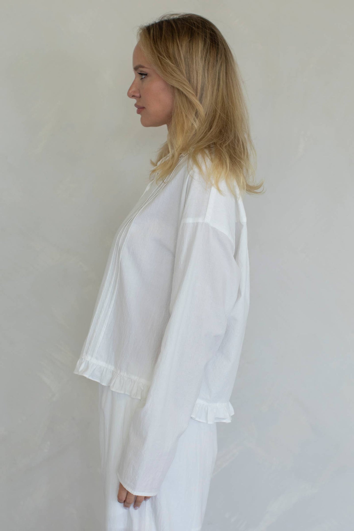 Talia Blouse: Ivory / M