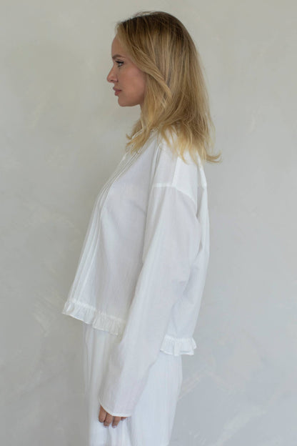 Talia Blouse: Ivory / L