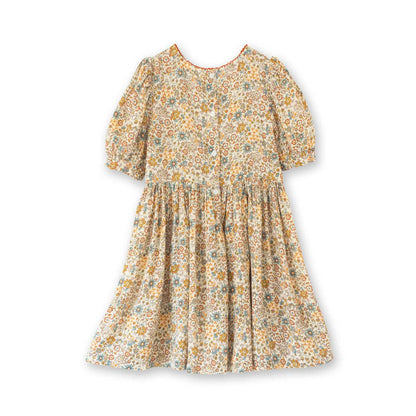 Girls' Short Puff Sleeve Phoebe Dress | Cottonfield Floral: 7-8 Y