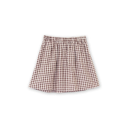 Coral Skirt | Walnut Check: 5-6 Y