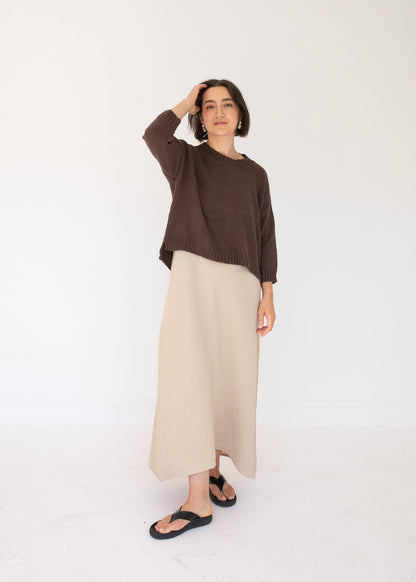 The Crop Knit | Chocolate