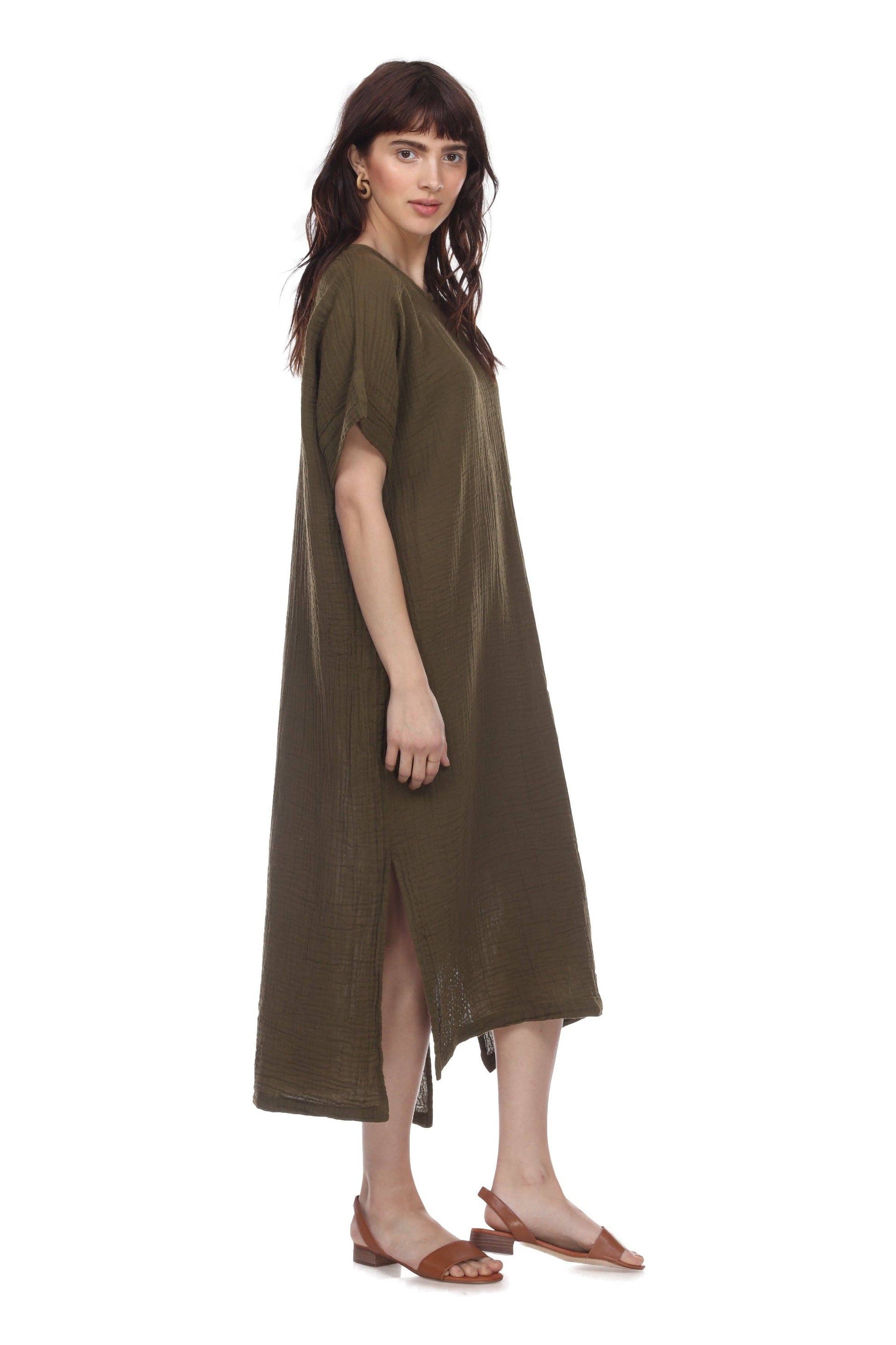 Laguna Dress: Olive / One Size