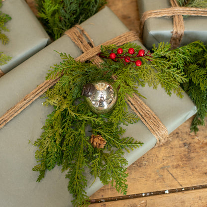 2" Silver Aged Ornament