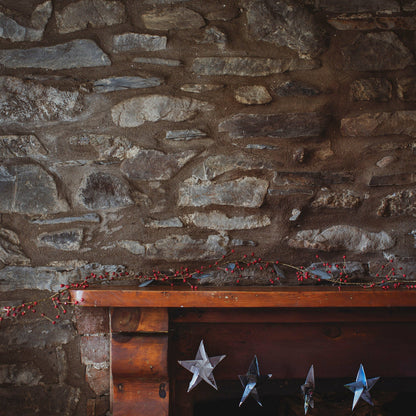 Brass Christmas Red Berry Garland