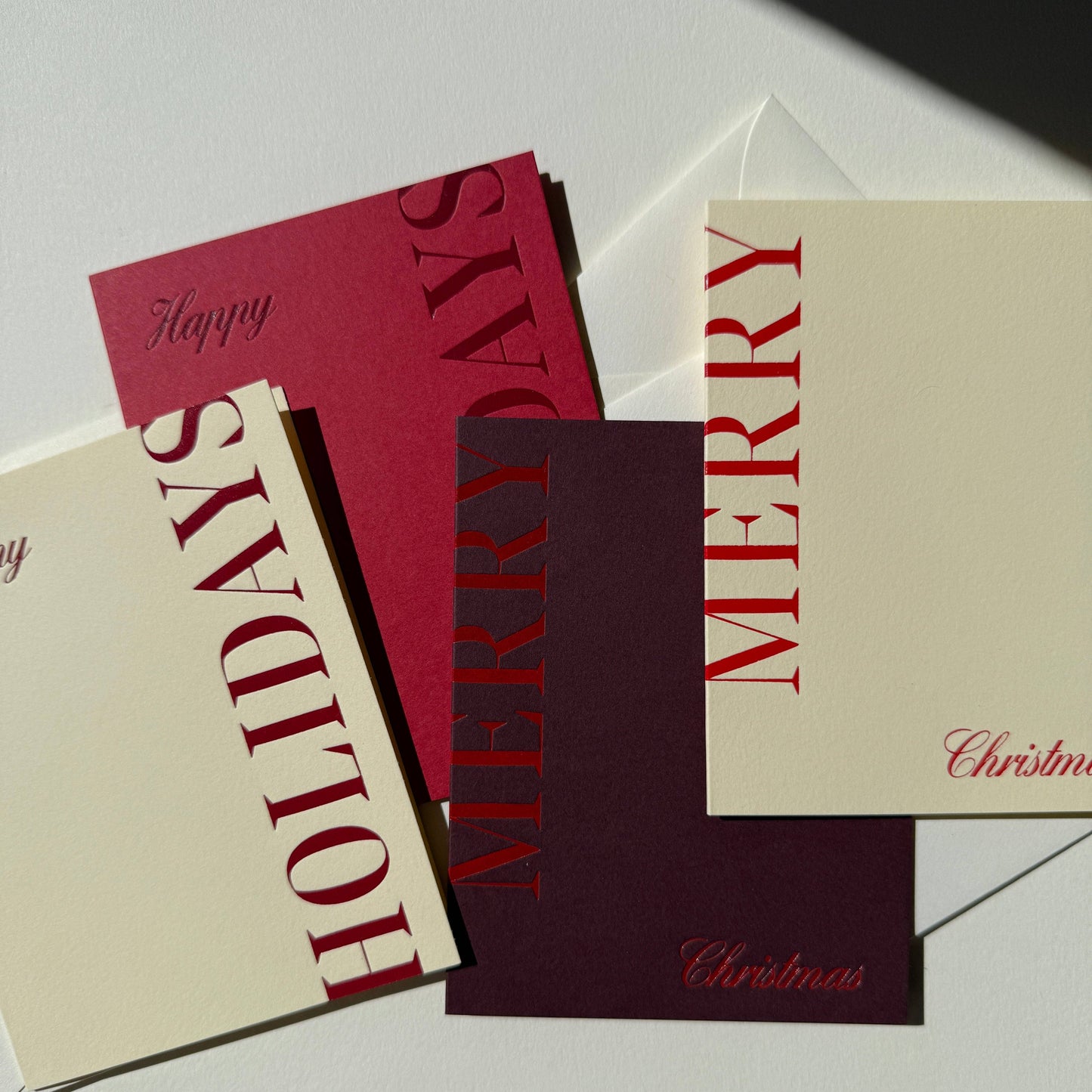 Merry Christmas Note Card | Creme