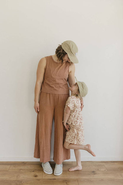 Nylon Five-Panel Cap in Sage: Toddler