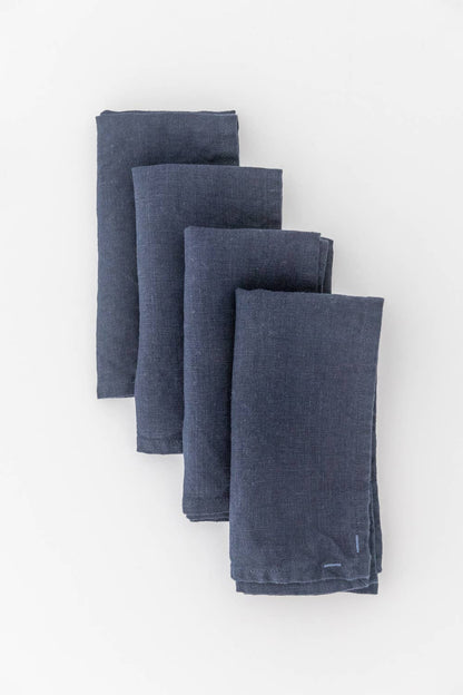 Keepsake Linen Dinner Napkin Set | Navy | Set of Four