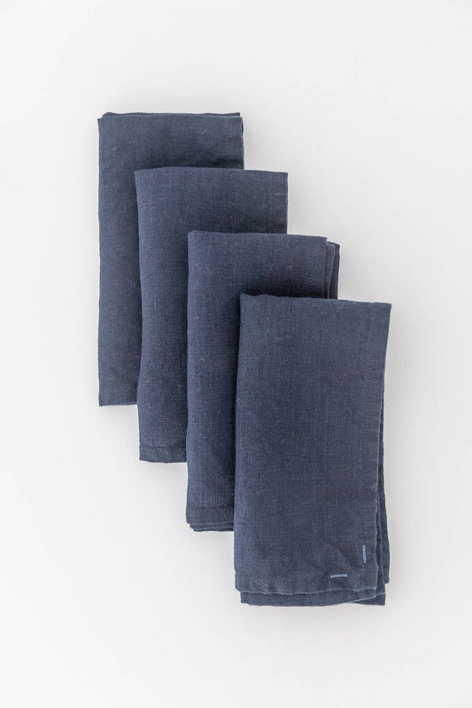 Keepsake Linen Dinner Napkin Set | Navy | Set of Four
