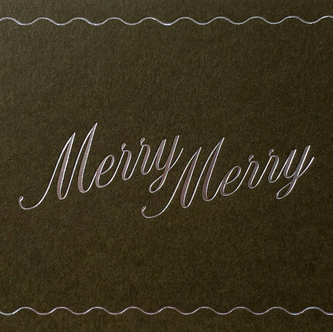 Merry Merry Note Card | Moss