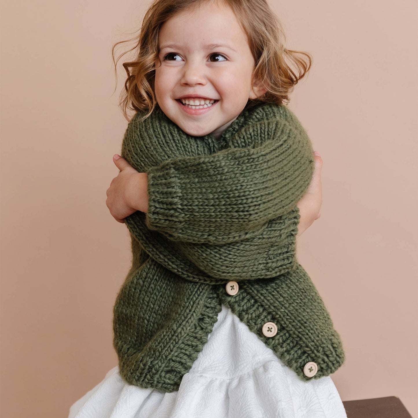 Classic Cardigan, Olive | Kids Fall Back to School Clothing: XS; 6-12M