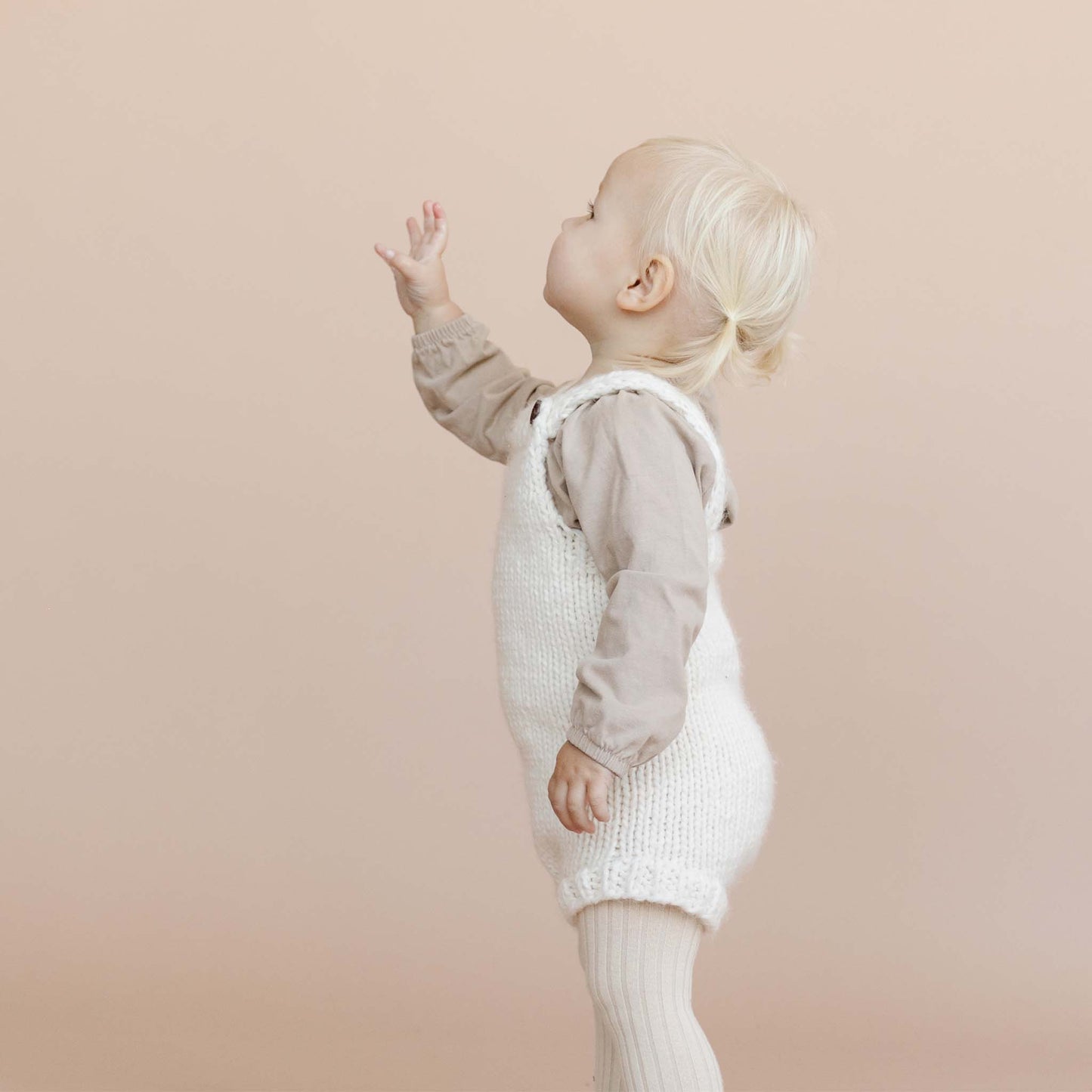 Hand-knit Romper | Hand Knit Kids & Baby Clothing: Blush / S; 12-18m