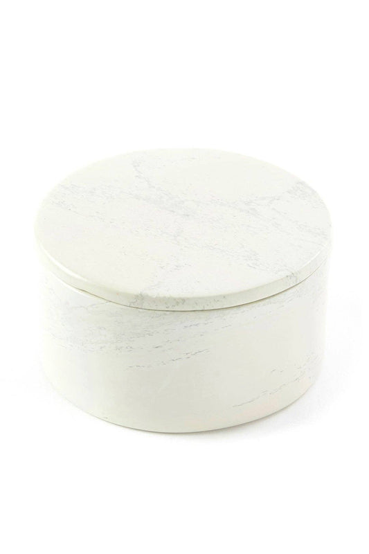 Natural Soapstone Round Storage Box