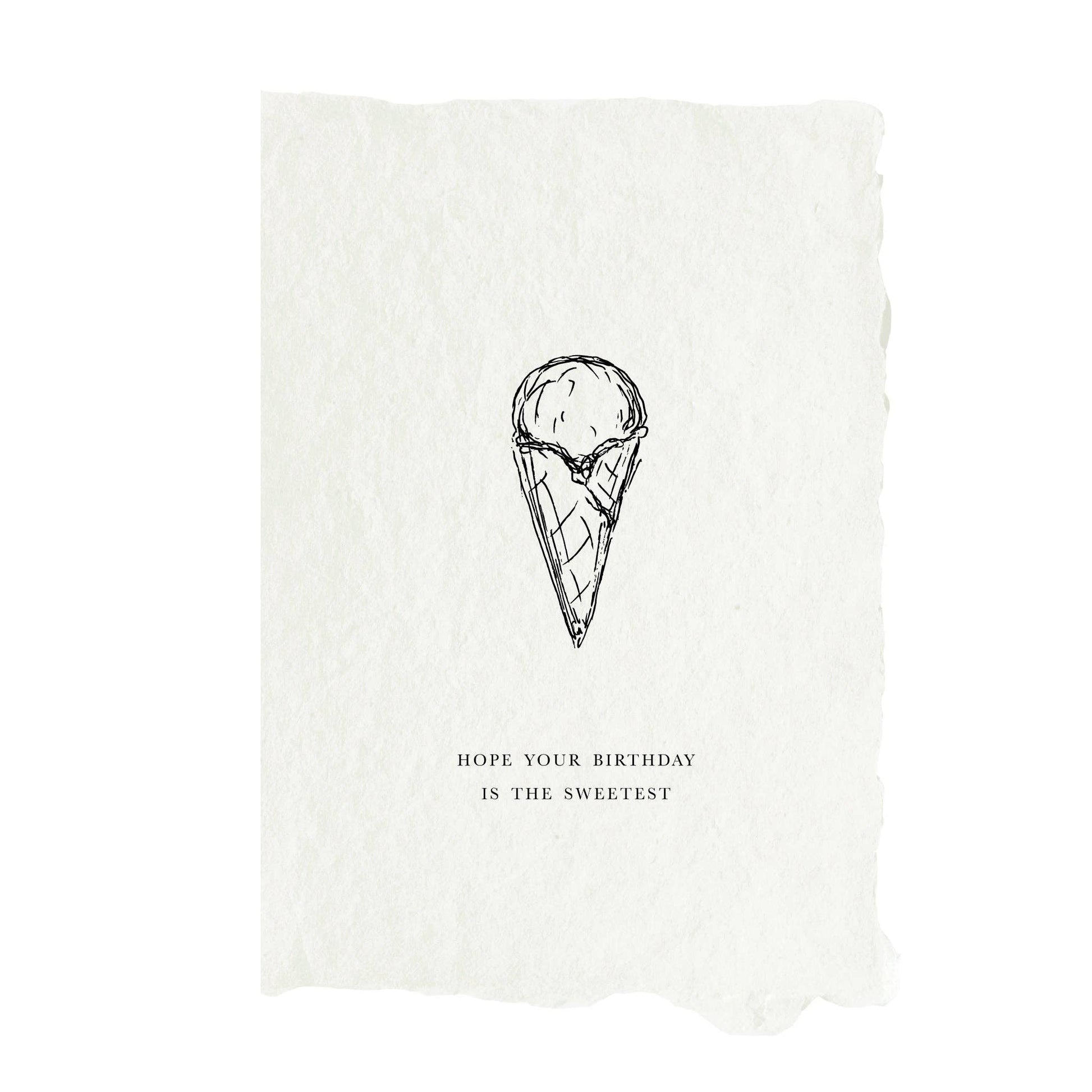 ice cream cone sweetest birthday card