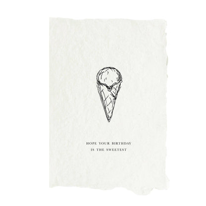 ice cream cone sweetest birthday card