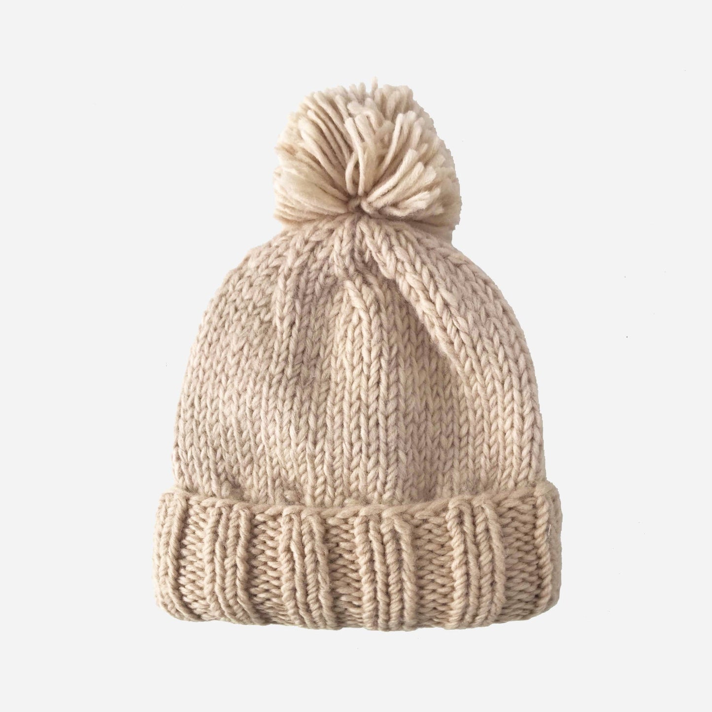 Classic Pom Hat, Latte | Kids Fall Back to School Clothing: XS; 3-6m