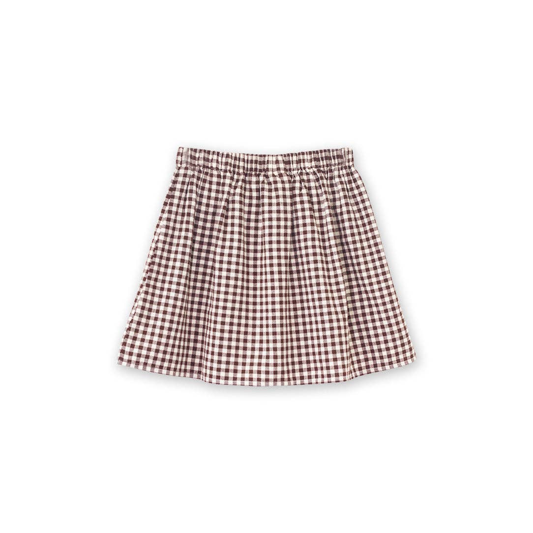 Coral Skirt | Walnut Check: 5-6 Y