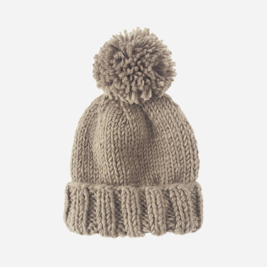 Classic Pom Hat, Flax | Kids Fall Back to School Clothing: S; 6-24M