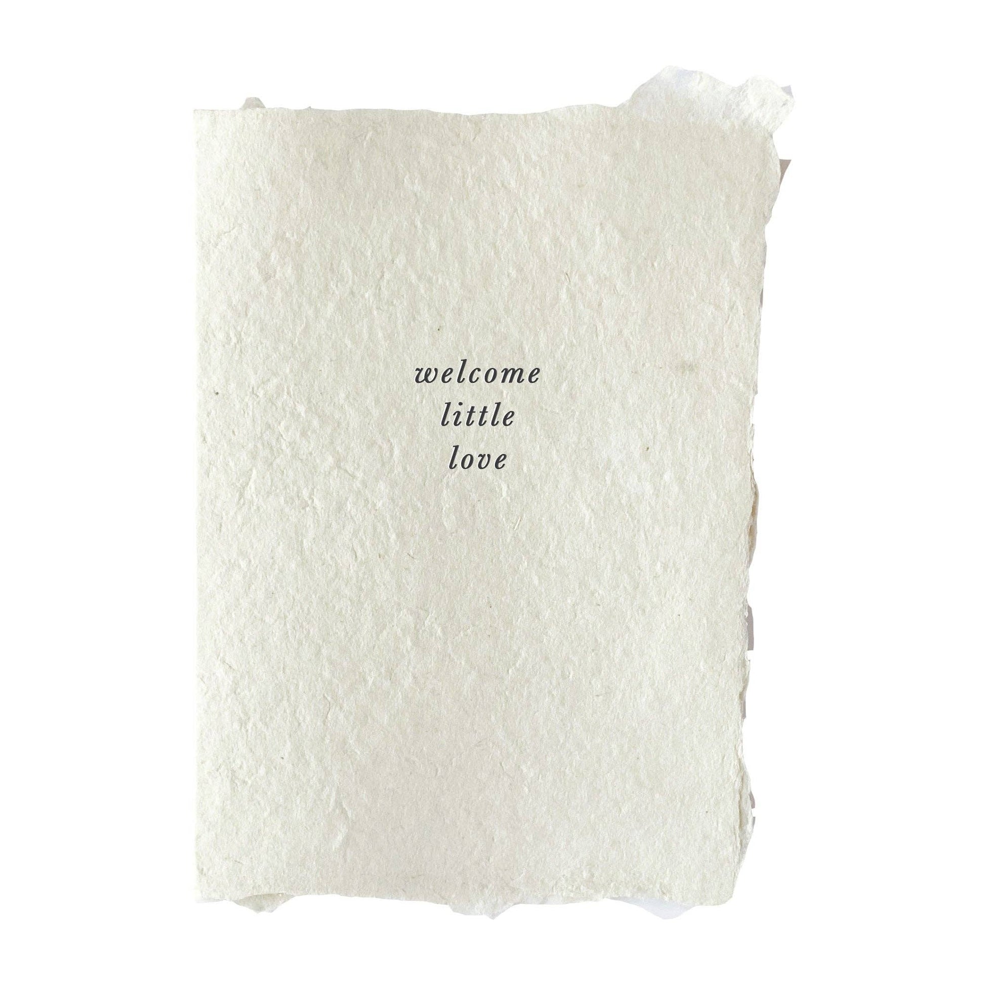 Welcome little love card