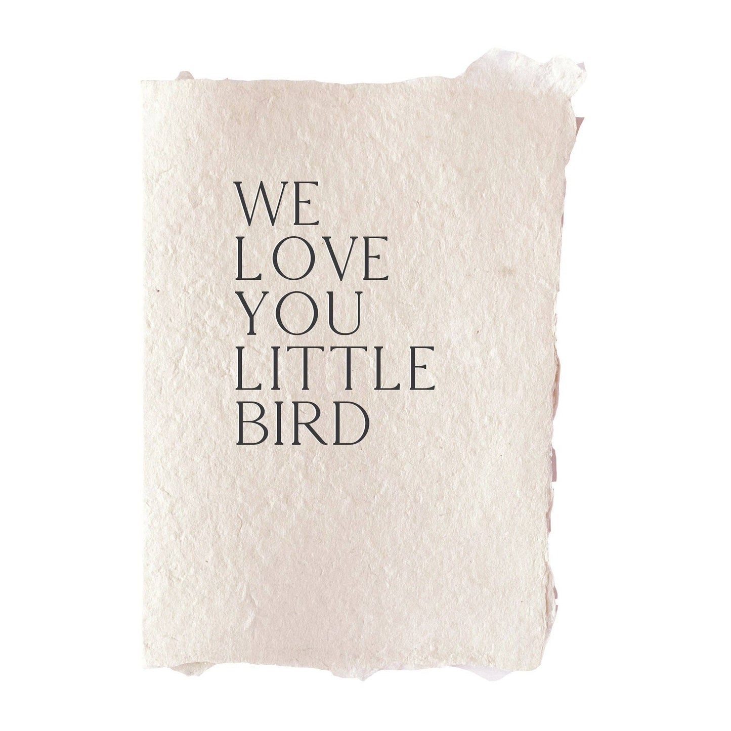 we love you little bird card