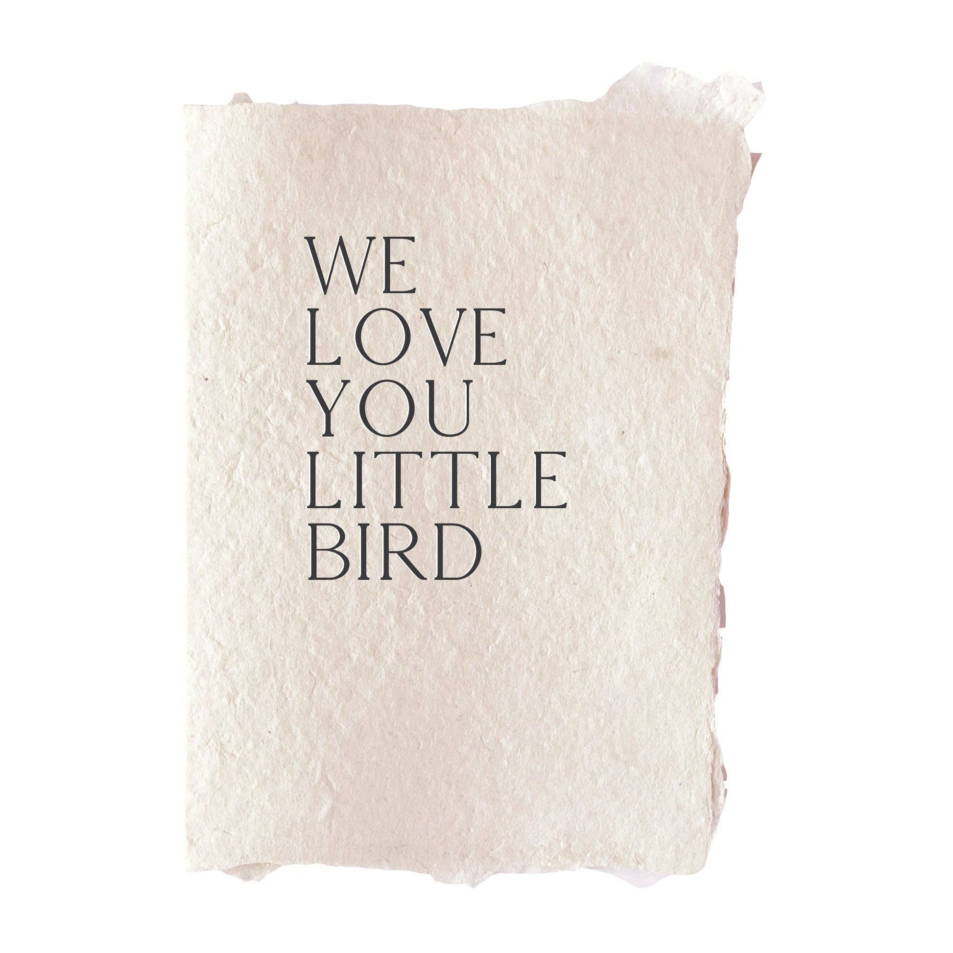 we love you little bird card